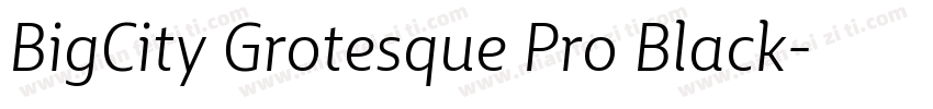 BigCity Grotesque Pro Black字体转换